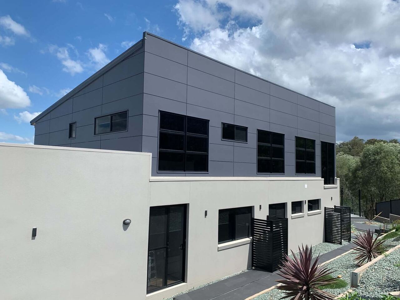 Freshly painted modern commercial building in Brisbane